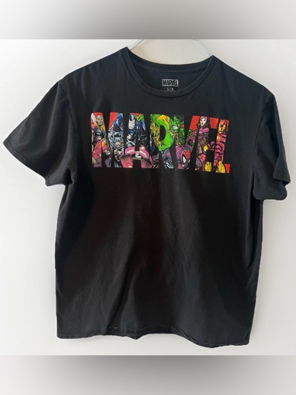 Marvel Black Logo Tee with Print